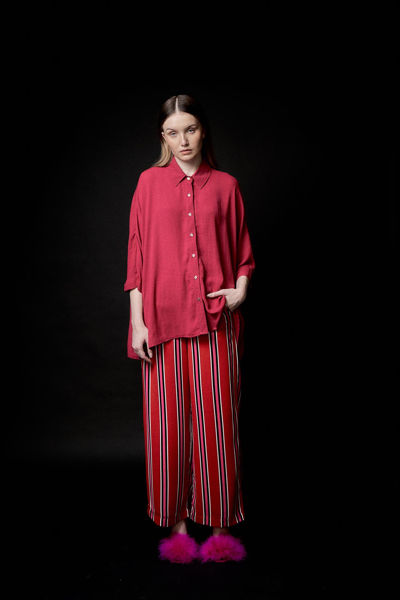 PANTALON SEGAL RAYAS ROJAS